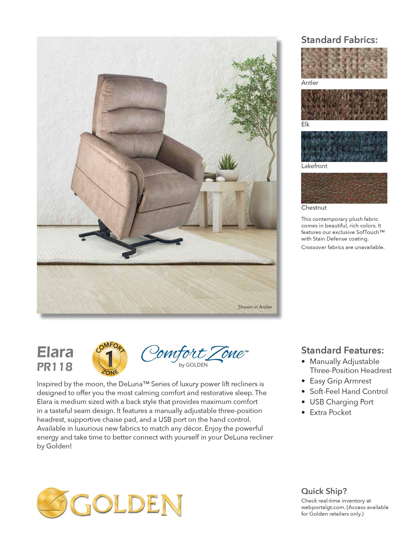 Elara Power Lift Chair Recliner